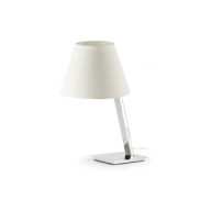 Faro Moma - tafellamp - 30 x 23 x 44 cm - chroom en wit
