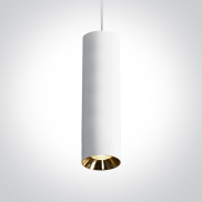 ONE Light Cylinder - hanglamp - Ø 7,5 x 240 cm - wit