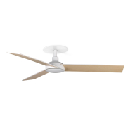 Faro Rudder S - plafondventilator met inbouwrozet - Ø 106 cm - mat wit en essen