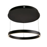 Searchlight Layla - hanglamp -Ø 64 x 190 cm - 29W dim-to-warm LED incl. - beweging gestuurd - zwart