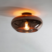 Vico Elevate Glass - plafondlamp - Ø 40 x 22 cm - koper