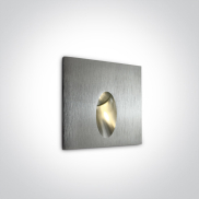 ONE Light Indoor/Outdoor Dark Light Wall Recessed - inbouw wandverlichting - 7 x 4,5 x 7 cm - 3W LED incl. - IP54 - aluminium