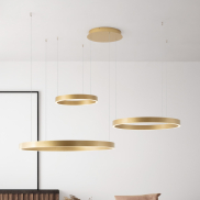 Nova Luce Elowen - hanglamp - 148 x 250 x 106 cm - 181W dimbare LED incl. - geborsteld goud