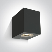 ONE Light GU10 Outdoor Cube Lights - buiten wandverlichting - 7 x 9 x 9 cm - IP65 - antraciet