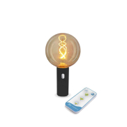 New Garden Edy - draagbare oplaadbare lichtbron met afstandsbediening - Ø12 x 23 cm - 3W dimbare LED incl. - IP54 - zwart