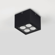 Nova Luce Jax - buiten plafondverlichting - 8 x 6,5 x 8 cm - 8W LED incl. - IP54 - donker antraciet