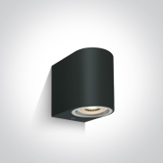 One Light GU10 Outdoor - buiten wandverlichting - 9 x 7 x 9 cm - IP65 - zwart