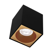 Century Italia Essenza Cube - opbouwspot 1L - 9,6 x 9,6 x 10,2 cm - goud en zwart