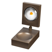 ETH Jake Cube - tafellamp - 8 x 12 x 15 cm - 3 stappen dimbaar - 10W LED incl. - bruin