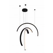 Maxlight Trio Arc - hanglamp - 80 x 180 cm - 3 x 21W LED incl. - zwart