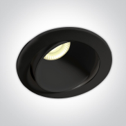 ONE Light COB Recessed Spots Adjustable LED - inbouwspot - Ø 106 mm, 92 mm inbouwmaat - 8W dimbare LED incl. - IP54 - zwart