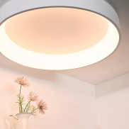 Lucide Talowe - plafondverlichting - Ø 80 x 13 cm - 80W dimbare LED incl. - wit