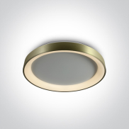 ONE Light LED Decorative Plafo - plafondverlichting - Ø 37,5 x 5,7 cm - 30W dimbare LED incl. - geborsteld messing