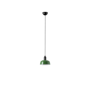 Faro Tatawin S - hanglamp - Ø 18,4 x 208,1 cm - satijnzwart en glansgroen