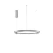 Nova Luce Elowen - hanglamp - Ø 80 x 150 cm - 77W dimbare LED incl. - zilver