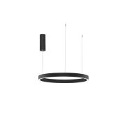 Nova Luce Elowen - hanglamp - Ø 80 x 150 cm - 77W dimbare LED incl. - zwart