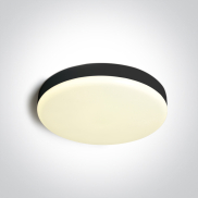 ONE Light Plafo - plafondverlichting - Ø 26 x 5,5 cm - 26W LED incl. - IP65 - zwart