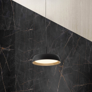 Nova Luce Sigi - hanglamp - Ø 45 x 180 cm - 40W dimbare LED incl. - zandzwart en hout