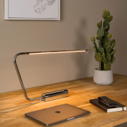 Lucide Madison - bureaulamp - 62,5 x 5,5 x 33 cm - 6,5W dimbare LED incl. - chroom