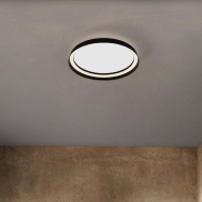 Nova Luce Ormi - plafondlamp - Ø 45 x 7 cm - 38W dimbare LED incl. - zandzwart
