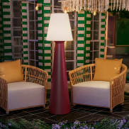 New Garden Lola 165 Pop - vloerlamp met oplaadbare lichtbron - Ø 45 x 165 cm - RGB + wit 10W LED incl. - dimbaar met afstandsbediening - IP54 - bordeauxrood