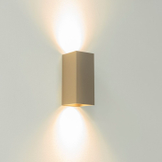 Artdelight Dante - wandverlichting - 6,7 x 6,7 x 15,4 cm - champagne