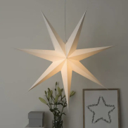 Konstsmide kerstverlichting - papieren 7-ster - 78 x 13,5 x 78 cm - wit