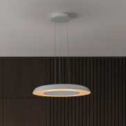 Nova Luce Epos - hanglamp - Ø 60 x 145 cm - 38W dimbare LED incl. - zandwit