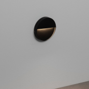 Nova Luce Toby - buiten wandverlichting - Ø 11 x 2,2 cm - 3W LED incl. - IP54 - zandzwart