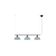 Faro Tatawin M - hanglamp - 100 x 25 x 210 cm - satijnzwart en glanzend grijsblauw