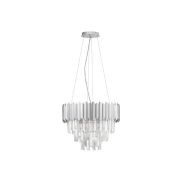 Nova Luce Magnolia - hanglamp - Ø 50 x 120 cm - chroom