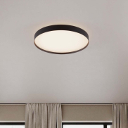 Nova Luce Roi - plafondlamp - Ø 50 x 8,5 cm - 48W dimbare LED incl. - zandzwart