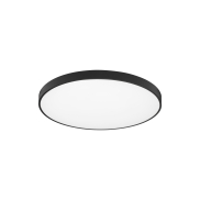 Nova Luce Perfect Profile - plafondlamp op afstandsbediening (incl.) - Ø 80 x 10 cm - 80W dimbare LED incl. - 2700K-6000K - zwart