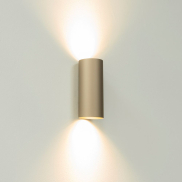 Artdelight Roulo2 - wandverlichting - Ø 6,5 x 15,4 cm - champagne
