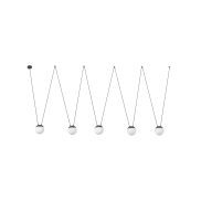 Faro Mine - hanglamp 5L - donkergrijs - kunststof