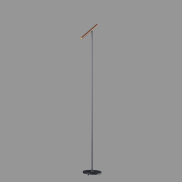 Artdelight Kansas - vloerlamp - 20 x 25 x 140 cm - 6W dimbare LED incl. - zwart en brons