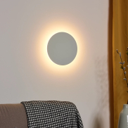 Lucide Eklyps Led - wandverlichting -  Ø 25 x 3 cm - 8W LED incl. - Wit
