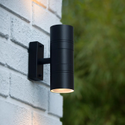 Lucide Arne 2 - buiten wandlamp - 6,3 x 12 x 17 cm - 5W LED incl. - IP44 - zwart