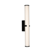 Searchlight Clamp - wandverlichting - 63 x 8,5 cm - 21W dimbare LED incl. - IP44 - zwart en transparant
