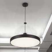 Nova Luce Perfect Profile - hanglamp - Ø 40 x 120 cm - 24W dimbare LED incl. - zwart