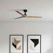 Faro Klim M - plafondventilator - Ø 125 cm - mat zwart en den
