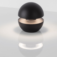 Nova Luce Puk - draagbare oplaadbare lichtbron - Ø 10 x 11,4 cm - 2W dimbare LED incl. - IP54 - zandzwart