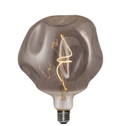 Daylight Italia Bumped LED lamp - Ø 18 x 21,5 cm - E27 - 5W dimbaar - 1800K - gerookt