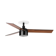 Faro Rudder Tek 3 S - plafondventilator met licht en inbouwrozet - Ø 106 cm - mat zwart - 3000K