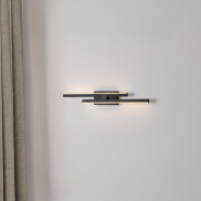 Nova Luce Amica - wandlamp - 6 x 8 x 53,5 cm - 12W dimbare LED incl. - zandzwart
