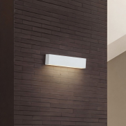Nova Luce Allure - buiten wandverlichting - 22 x 5,5 x 5,3 cm - 8W LED incl. - IP65 - zandwit