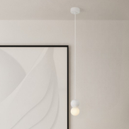 Nova Luce Zero - hanglamp - Ø 8 x 115 cm - zandwit