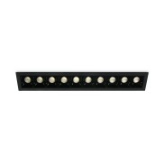 ONE Light Shop Square Boxes - inbouwspot - 281 x 45 mm, 272 x 36 mm inbouwmaat - 10 x 2W dimbare LED incl. - zwart