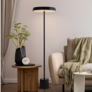 Nova Luce Vetro - vloerlamp - Ø 40 x 136 cm - 33W  LED incl. - mat zwart
