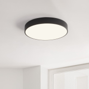 Nova Luce Hadon - plafondlamp - Ø 50 x 7 cm - zandzwart